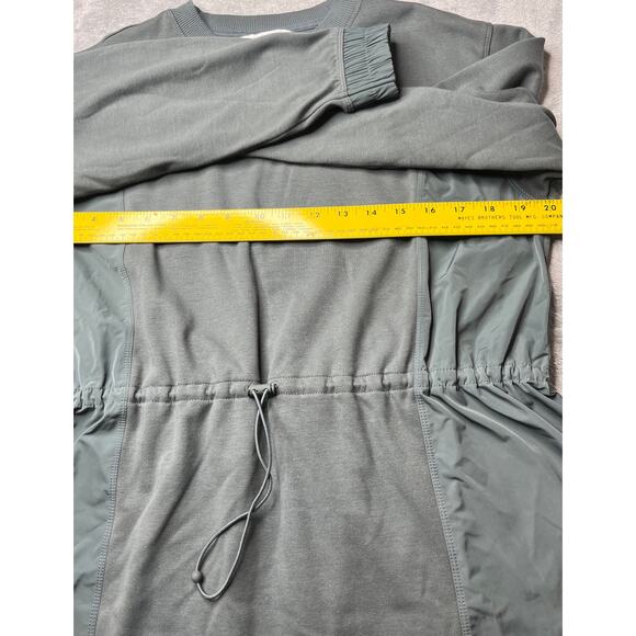 Athleta Triumph Hybrid Crewneck Sweatshirt Bali Green Size Small - Picture 5 of 7